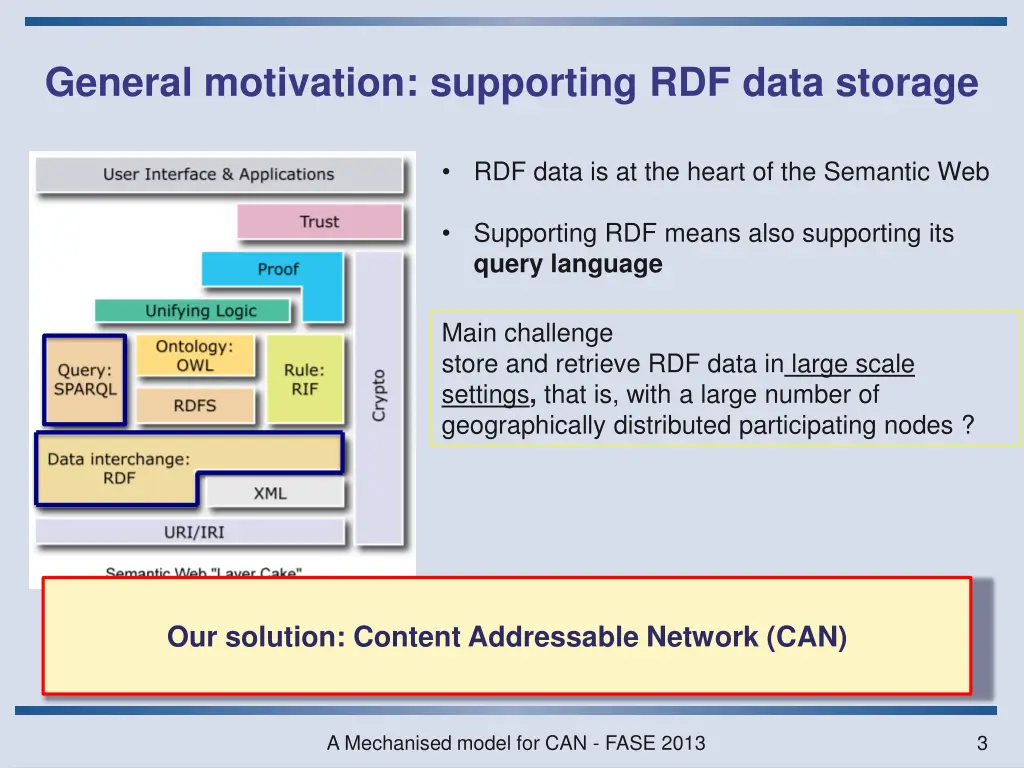 general motivation supporting rdf data storage