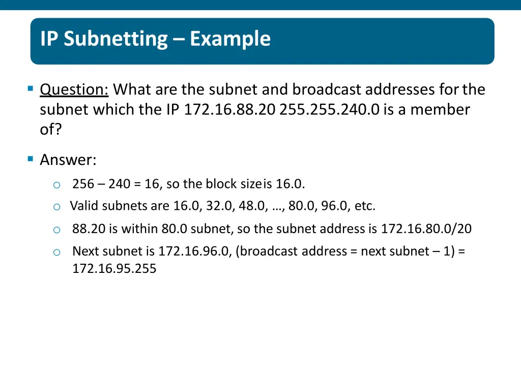 ip subnetting example 1