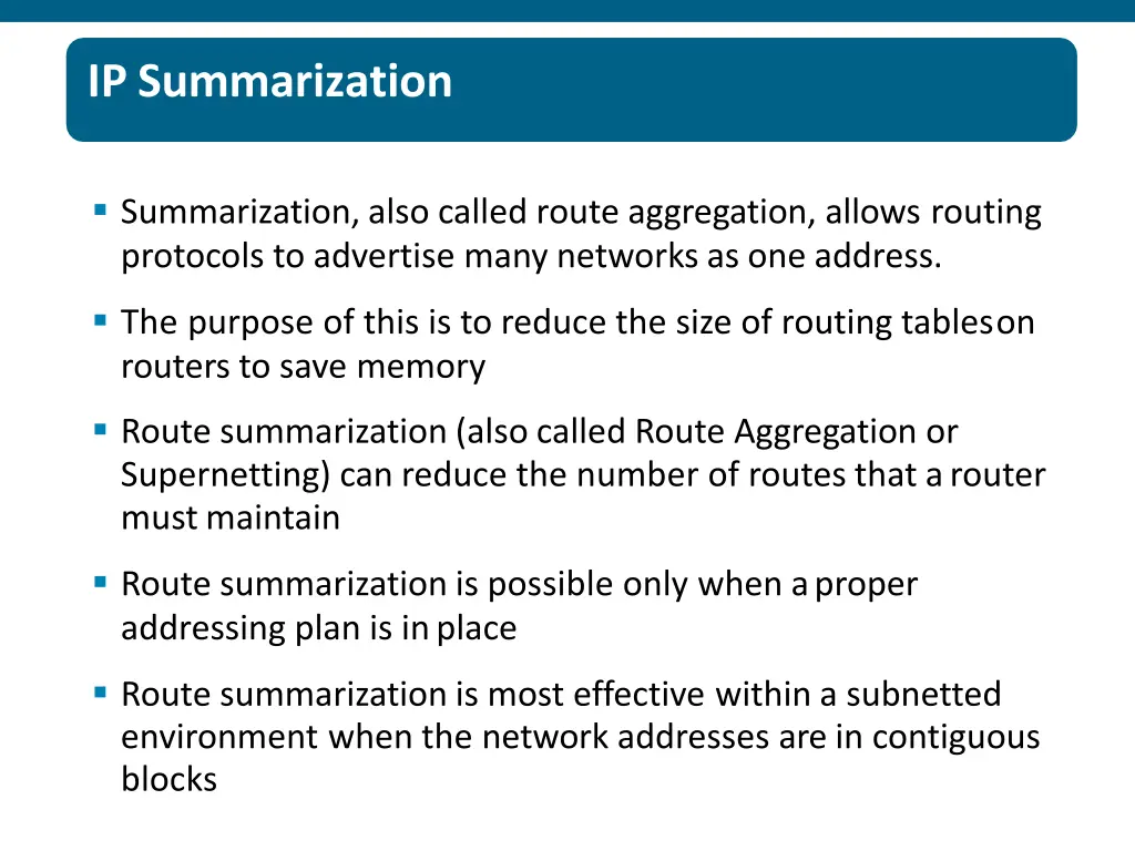 ip summarization