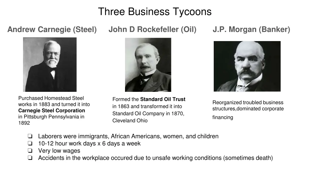 three business tycoons