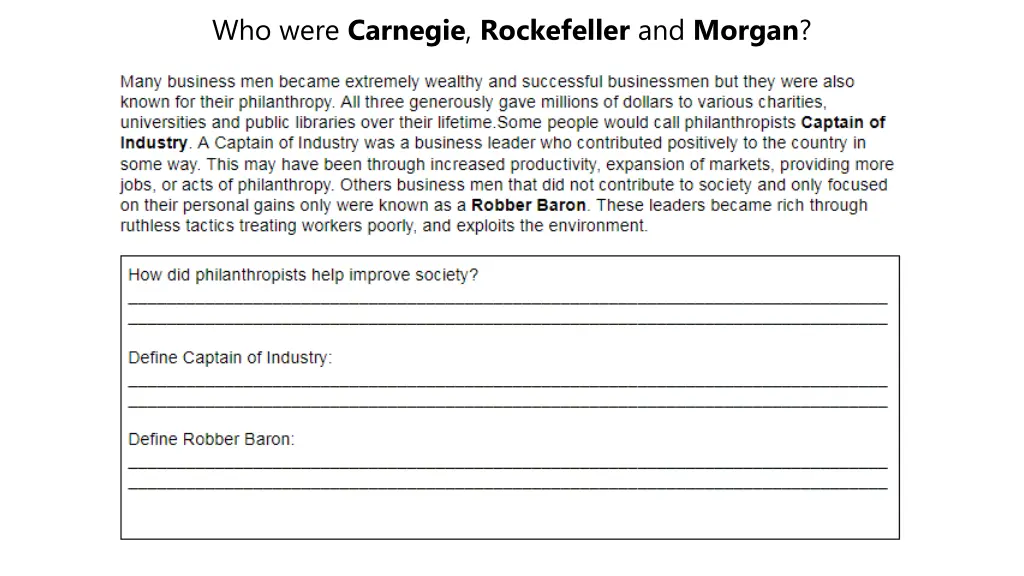 who were carnegie rockefeller and morgan