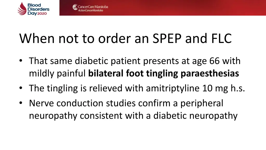 when not to order an spep and flc 2