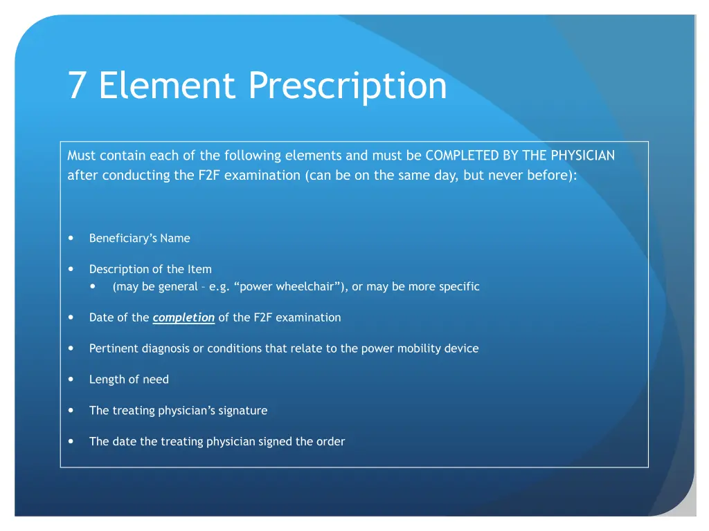 7 element prescription