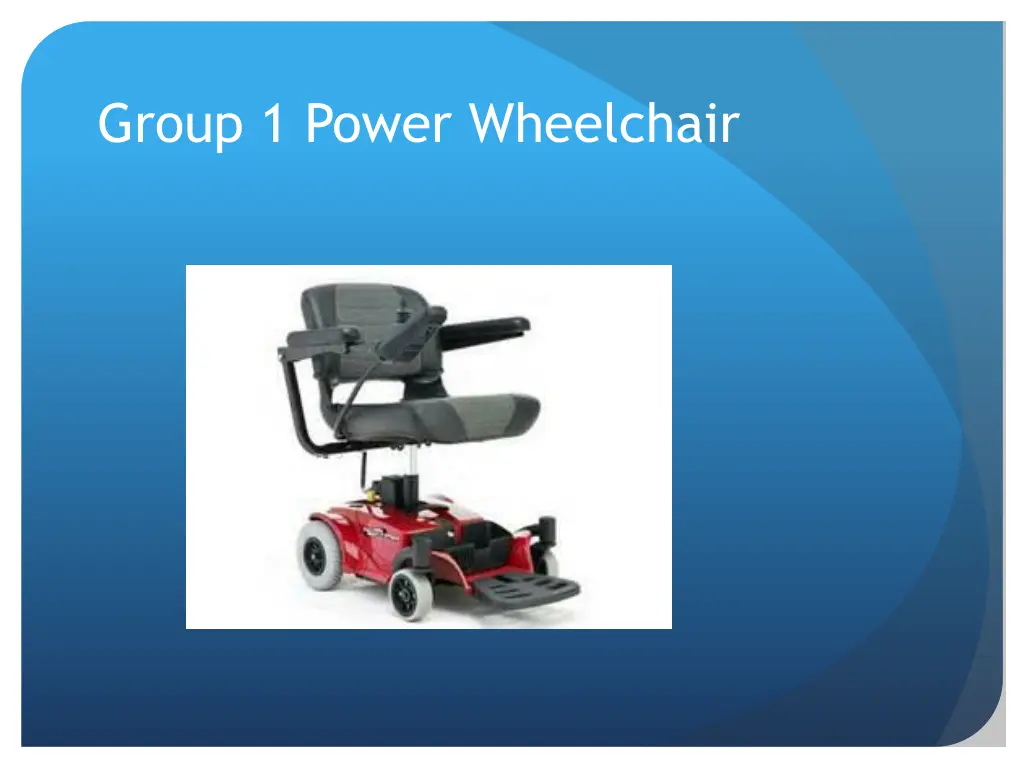 group 1 power wheelchair