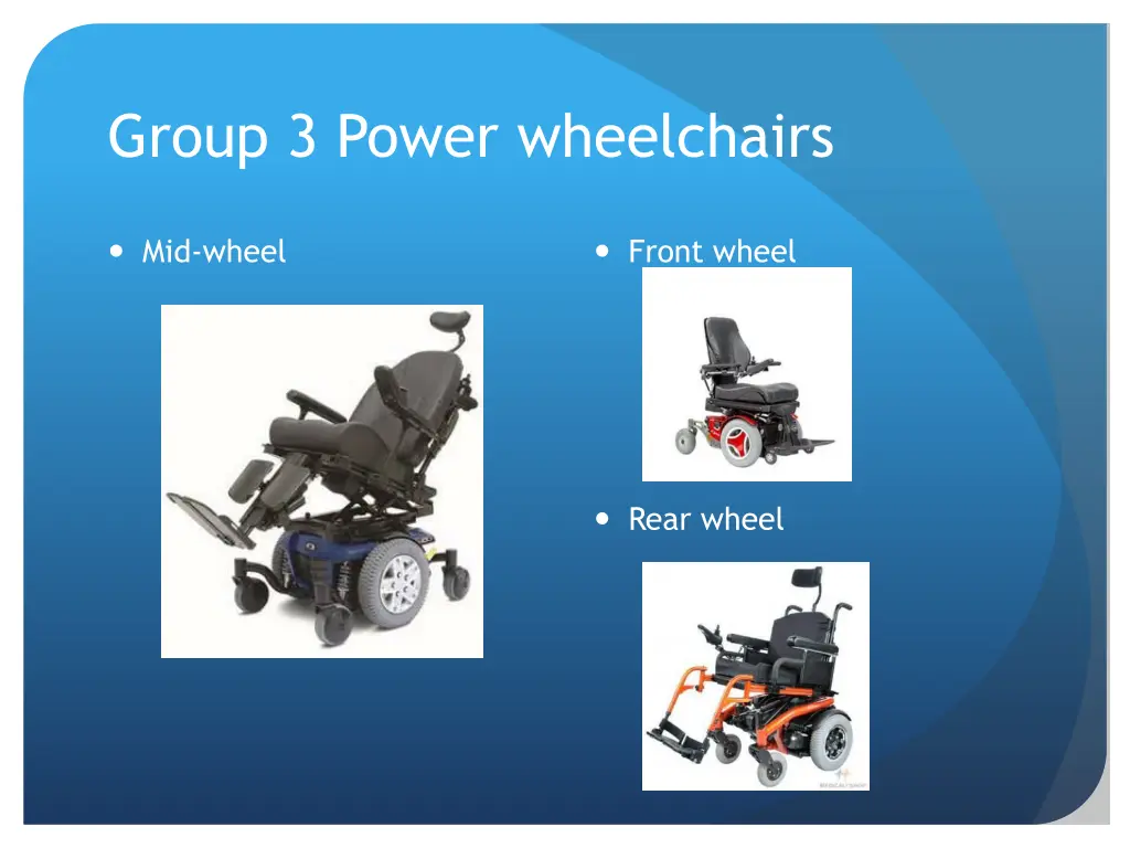 group 3 power wheelchairs