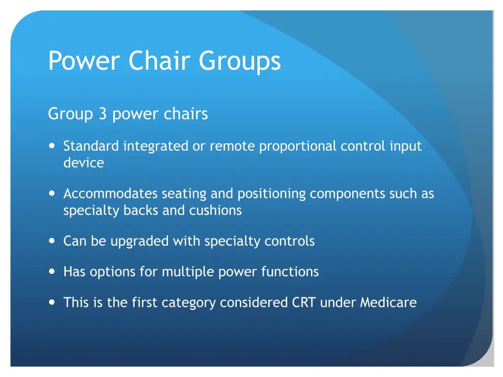 power chair groups 2