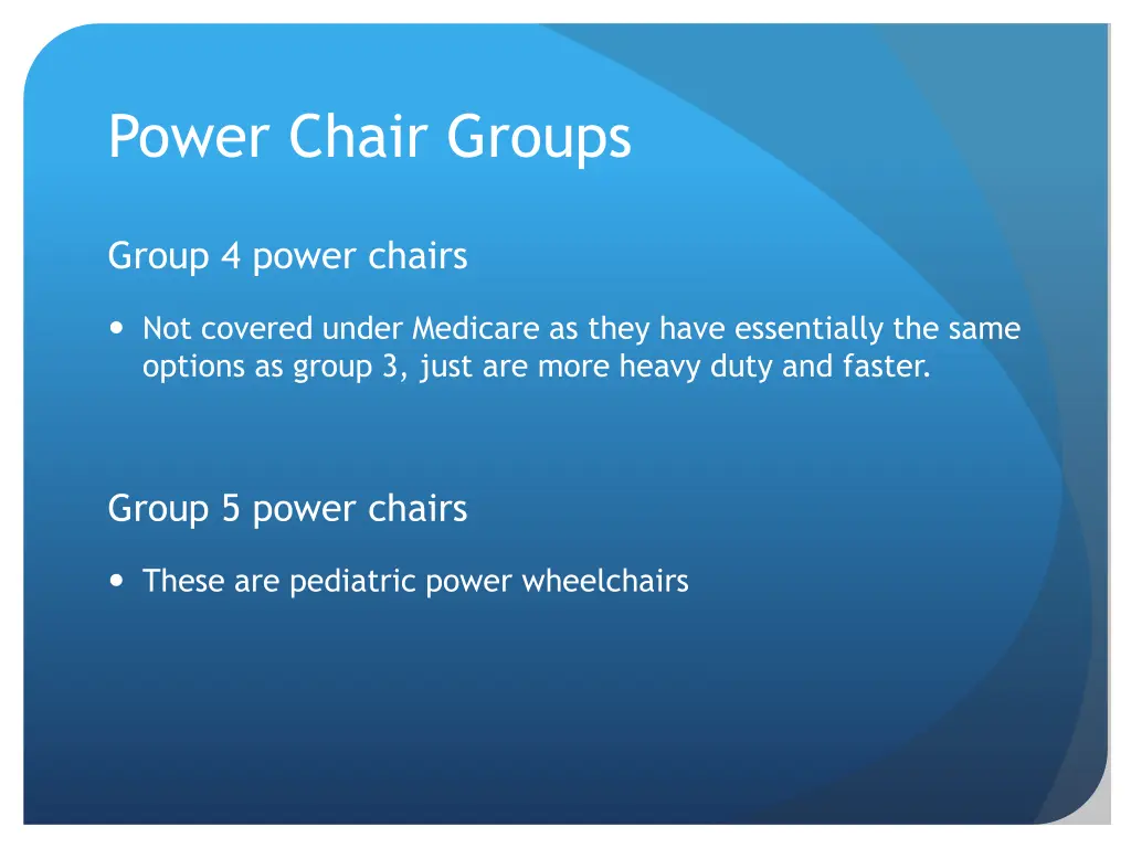 power chair groups 3