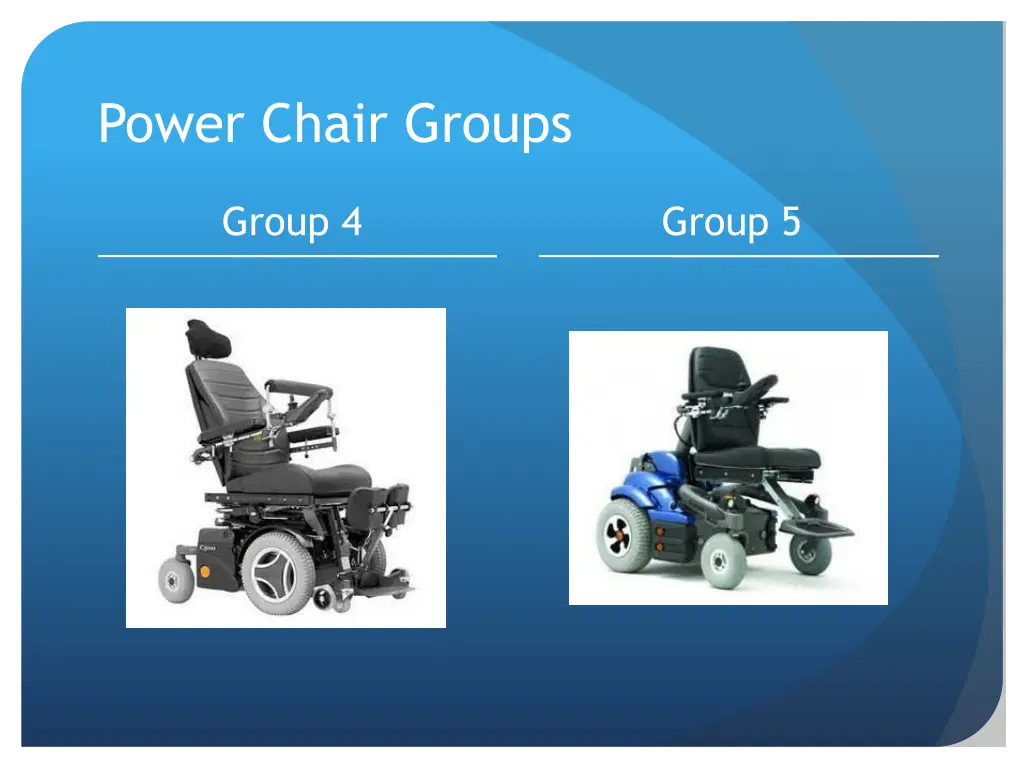 power chair groups 4