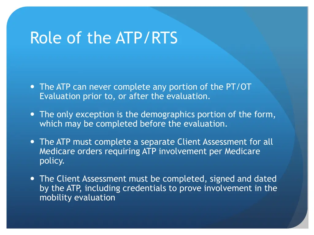 role of the atp rts