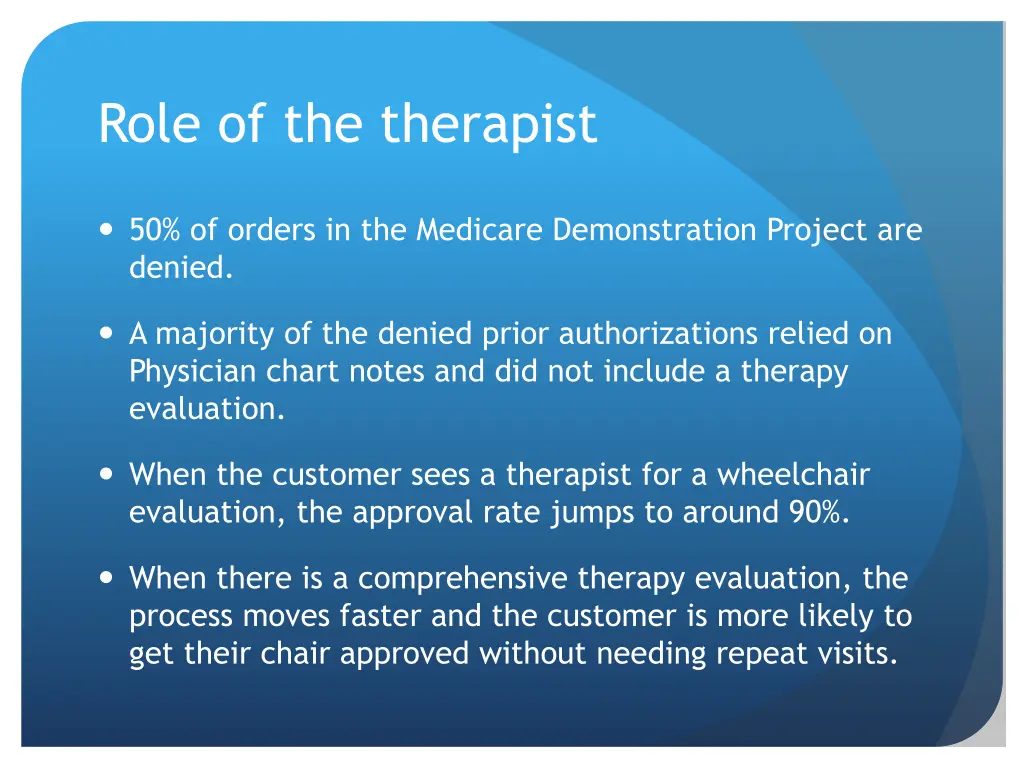 role of the therapist 1