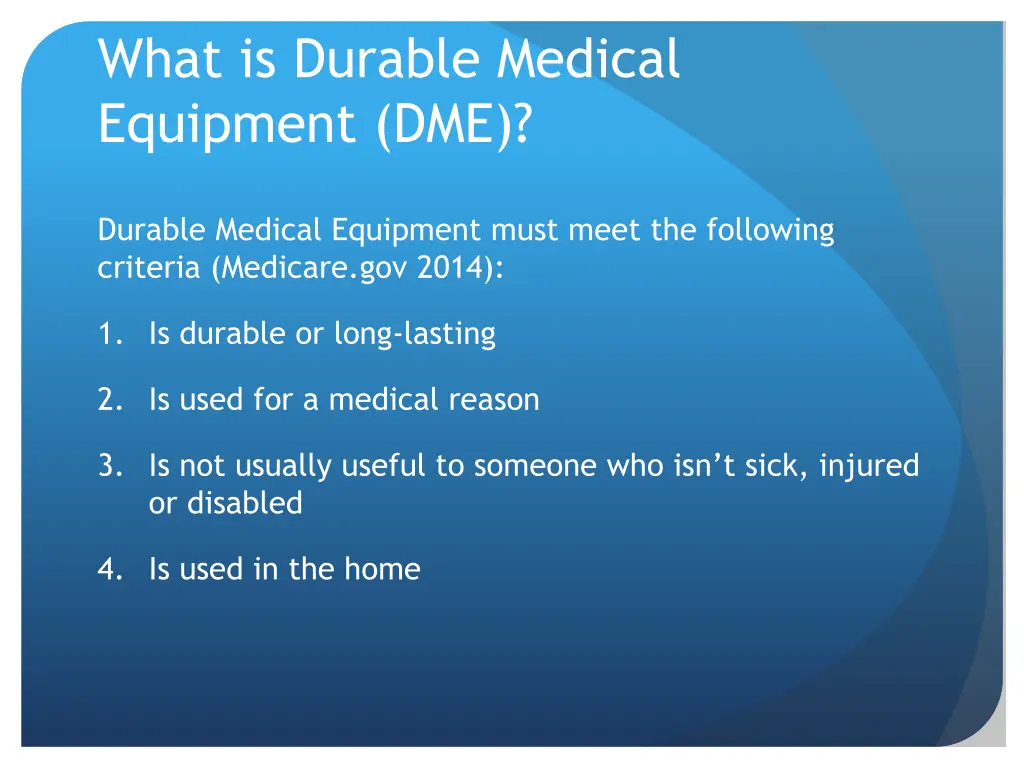 what is durable medical equipment dme