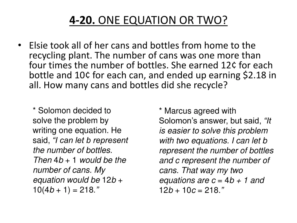 4 20 one equation or two