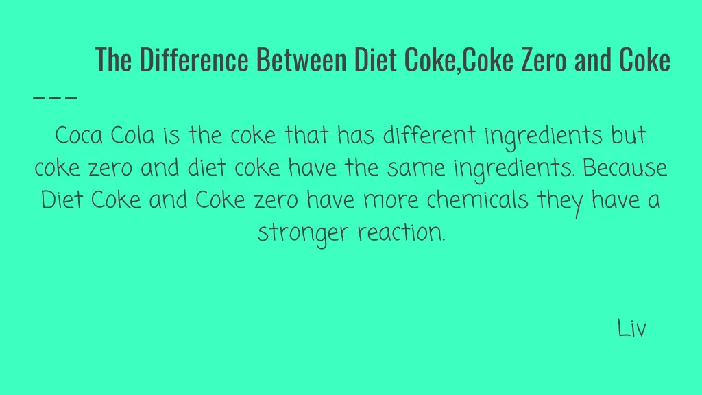 the difference between diet coke coke zero