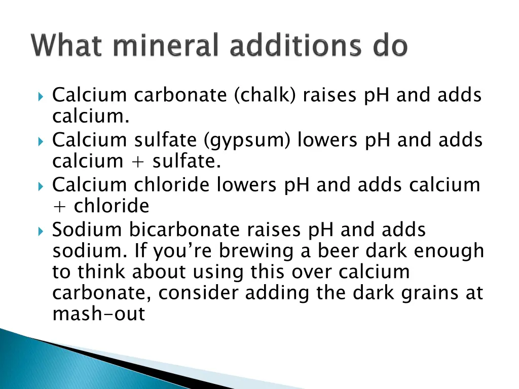 calcium carbonate chalk raises ph and adds