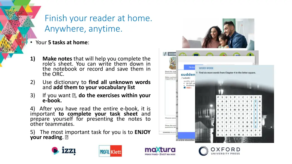 finish your reader at home anywhere anytime