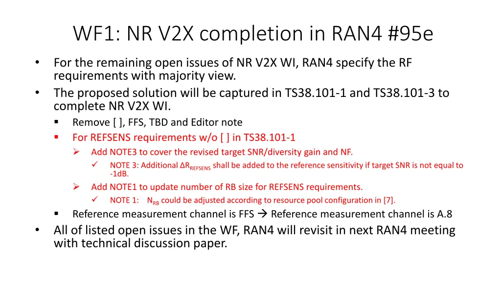 wf1 nr v2x completion in ran4 95e