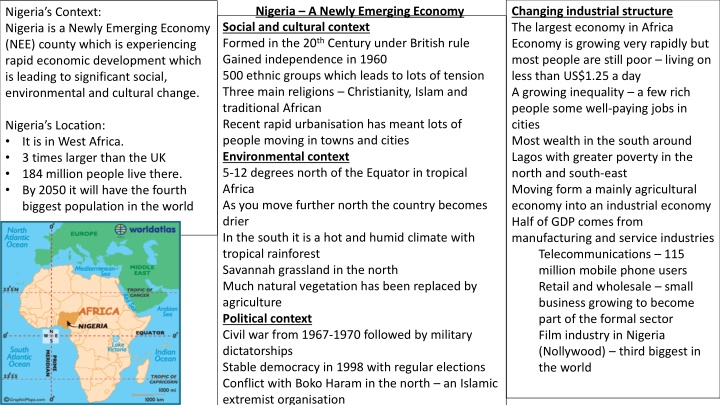 nigeria a newly emerging economy social