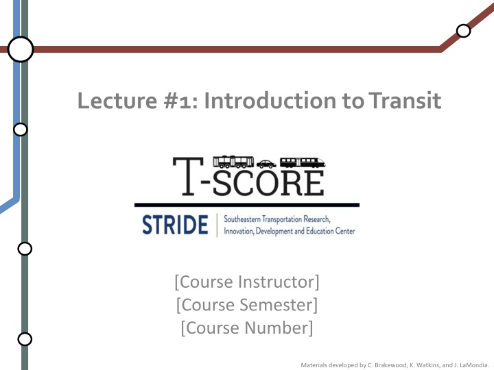 lecture 1 introduction to transit