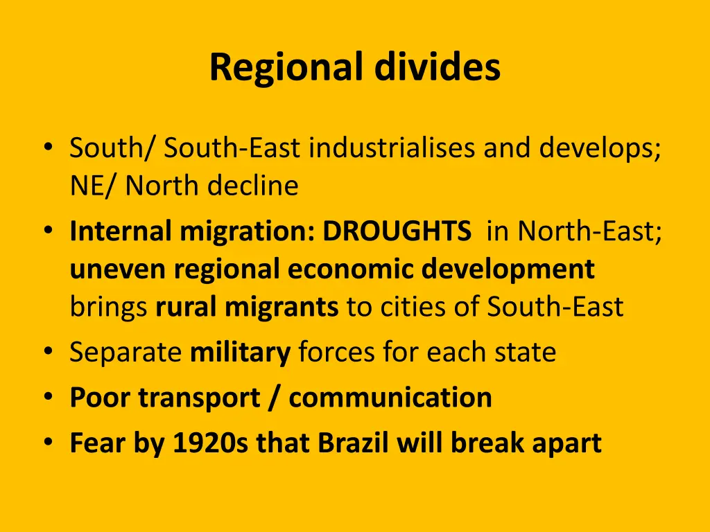 regional divides