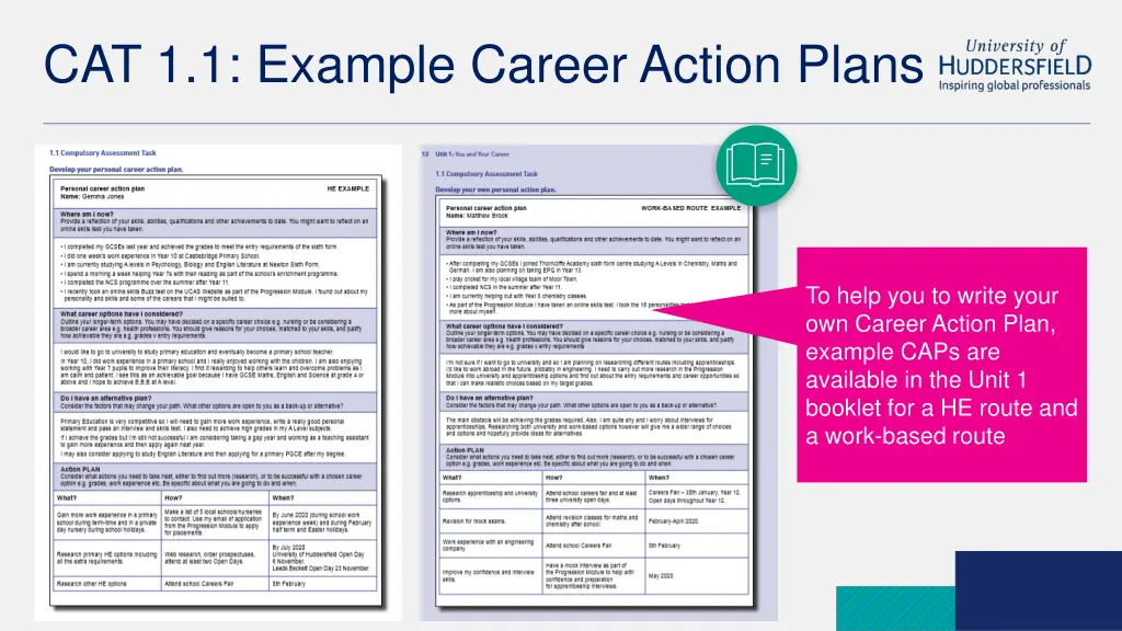 cat 1 1 example career action plans