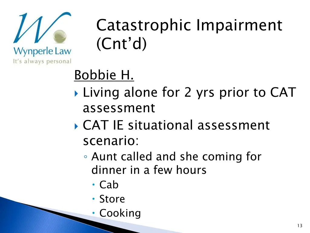 catastrophic impairment cnt d 10