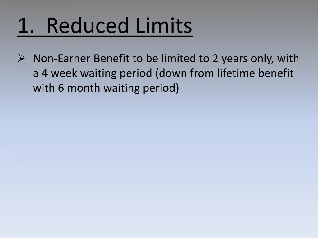 1 reduced limits 2