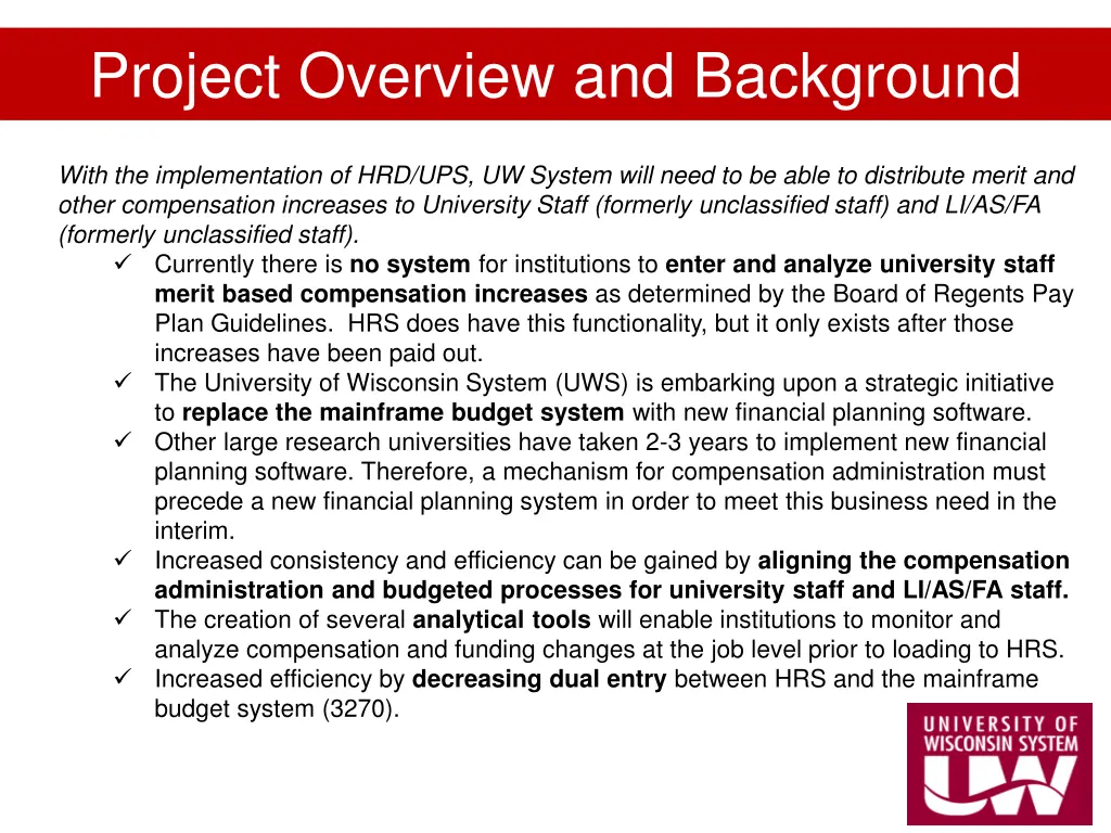 project overview and background