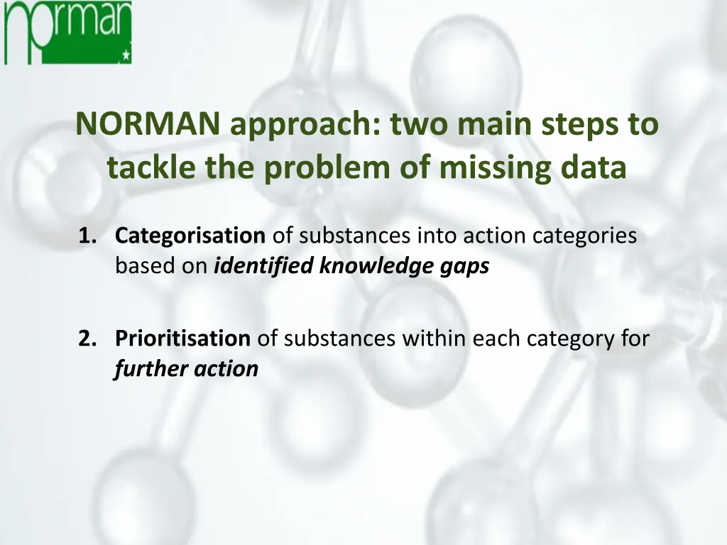 norman approach two main steps to tackle