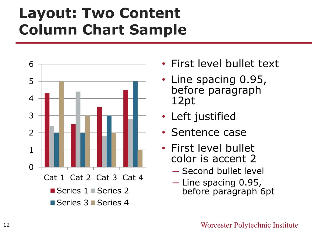 layout two content column chart sample