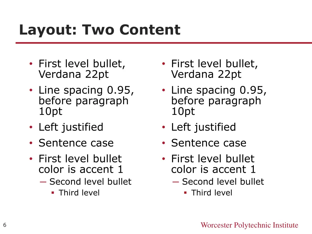 layout two content