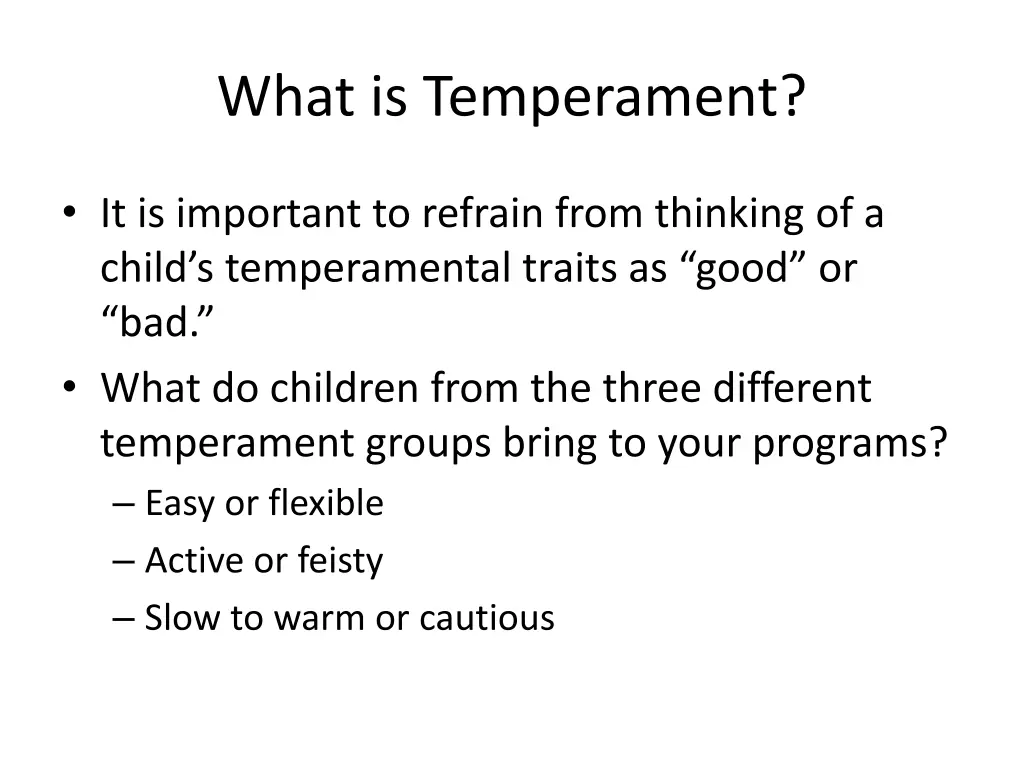 what is temperament 1