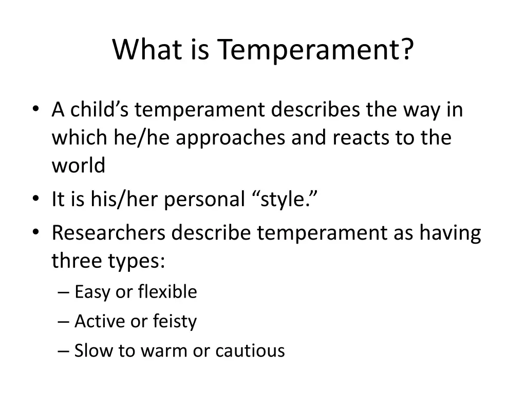 what is temperament