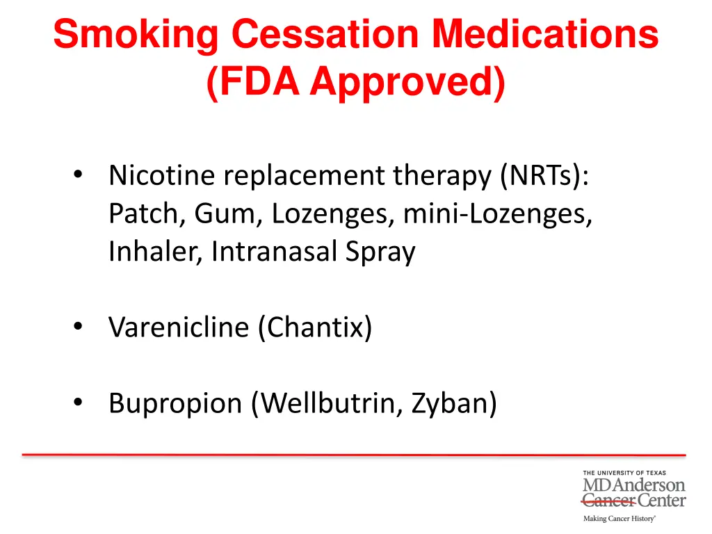 smoking cessation medications fda approved