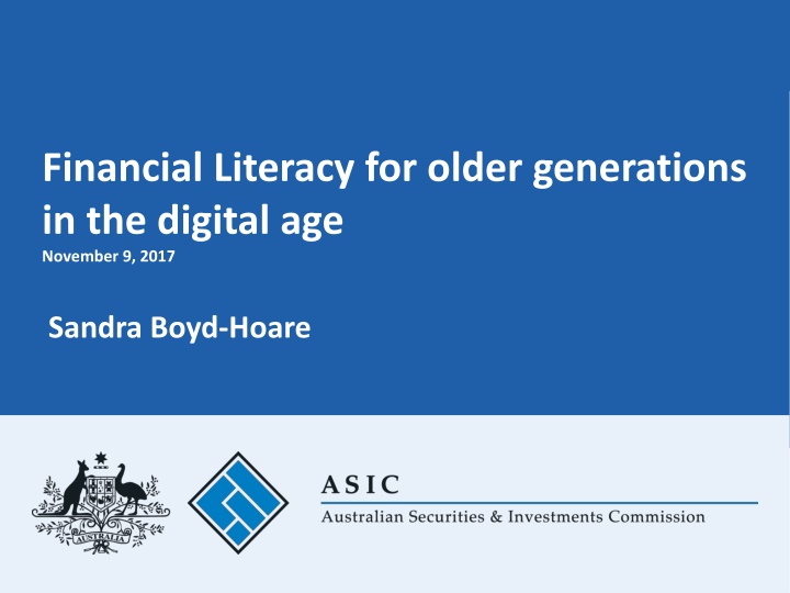 financial literacy for older generations