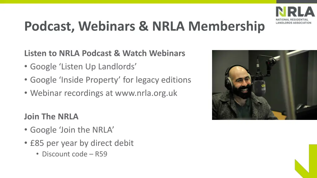 podcast webinars nrla membership