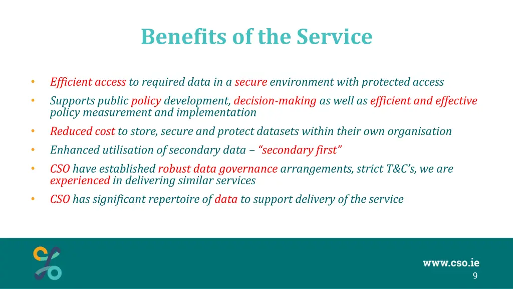 benefits of the service