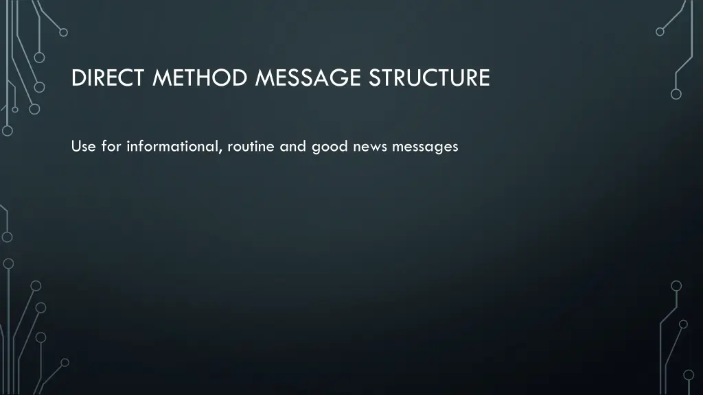 direct method message structure