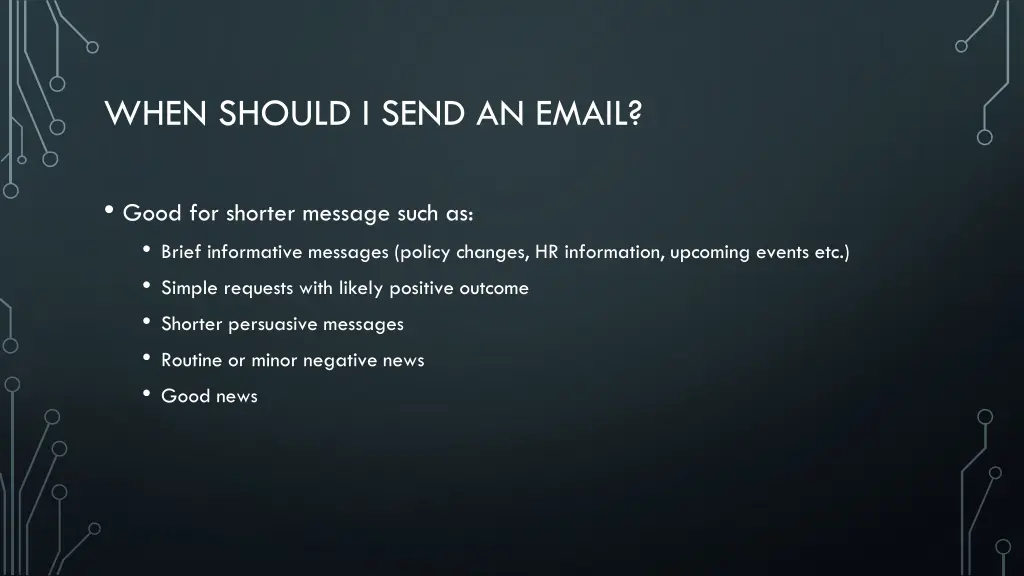 when should i send an email