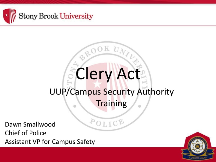 clery act uup campus security authority training