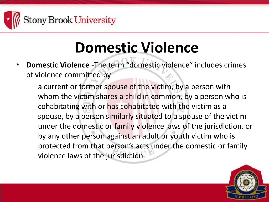 domestic violence