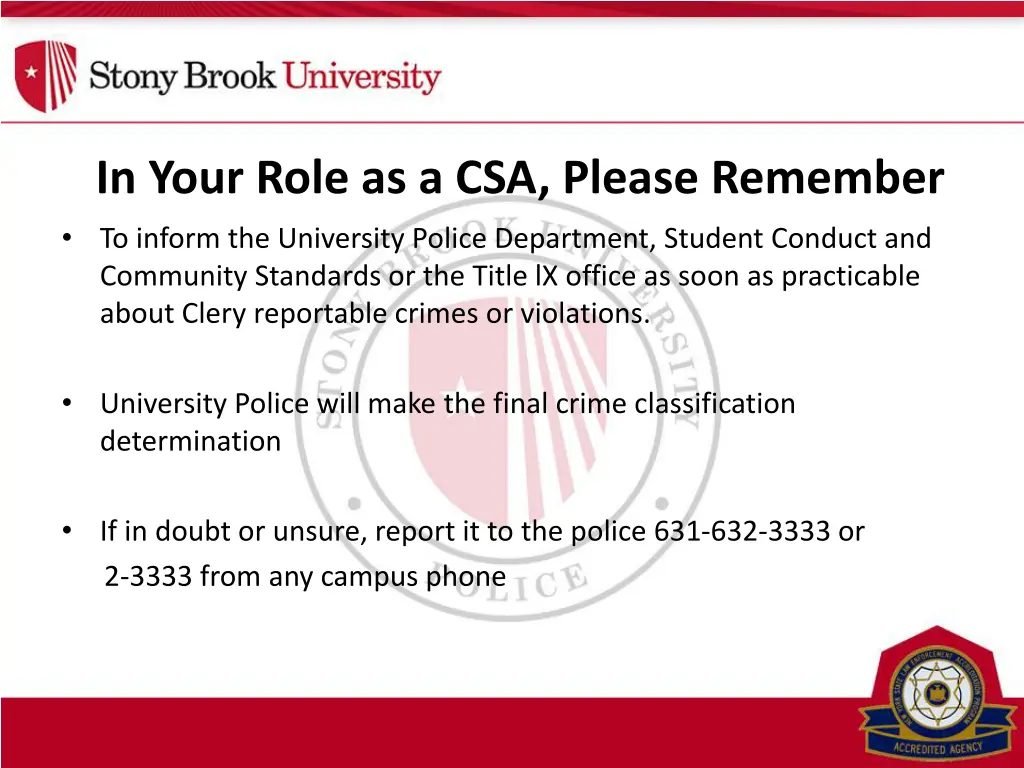 in your role as a csa please remember