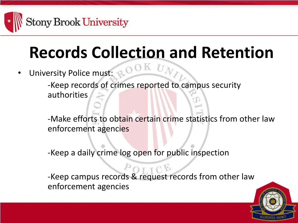 records collection and retention