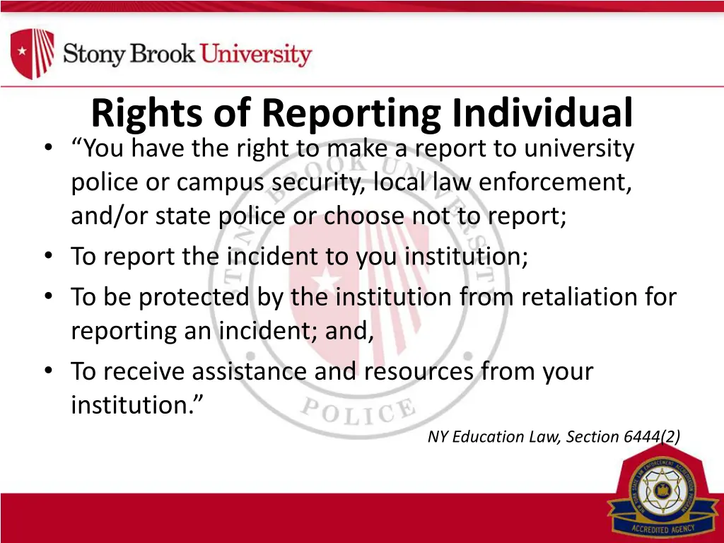 rights of reporting individual you have the right