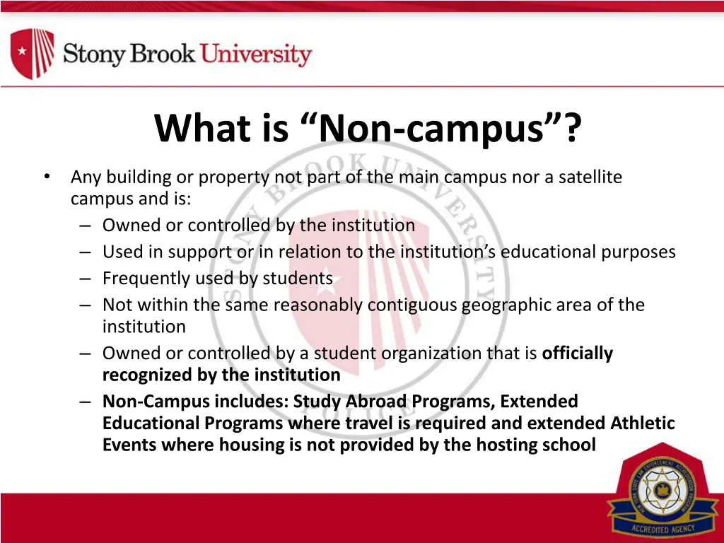 what is non campus