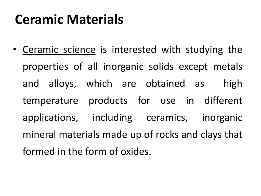 ceramic materials