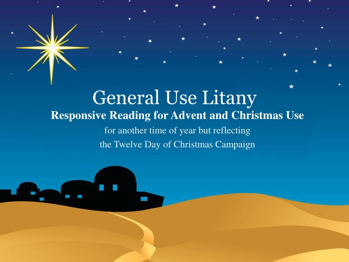 general use litany responsive reading for advent