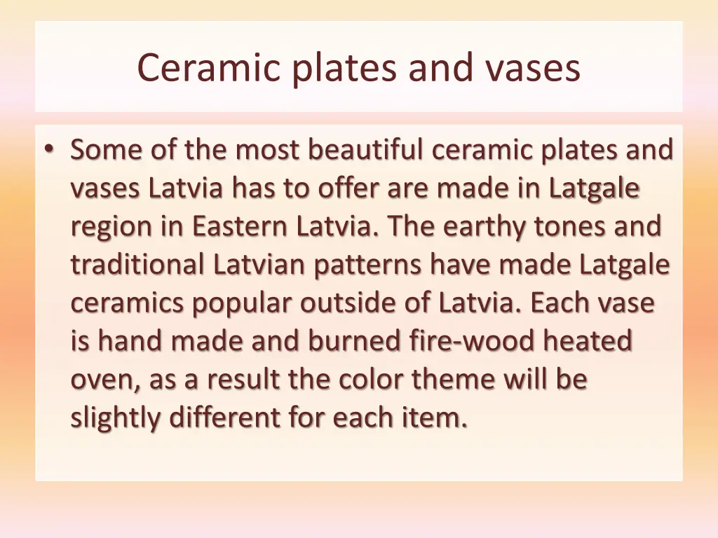 ceramic plates and vases