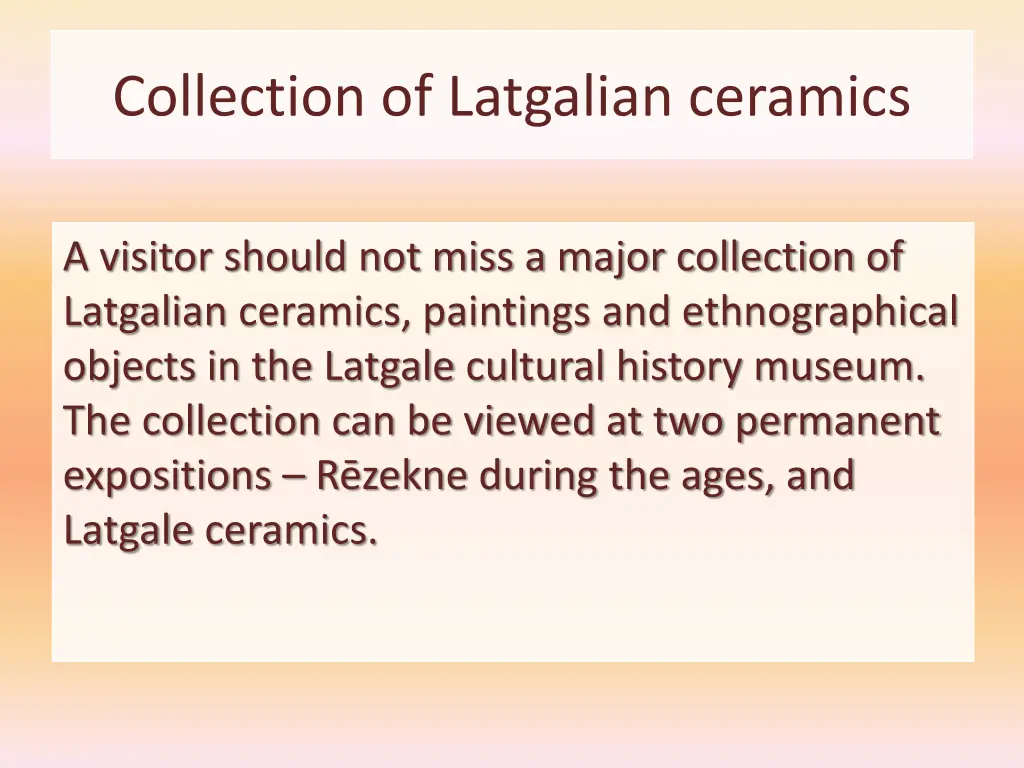 collection of latgalian ceramics