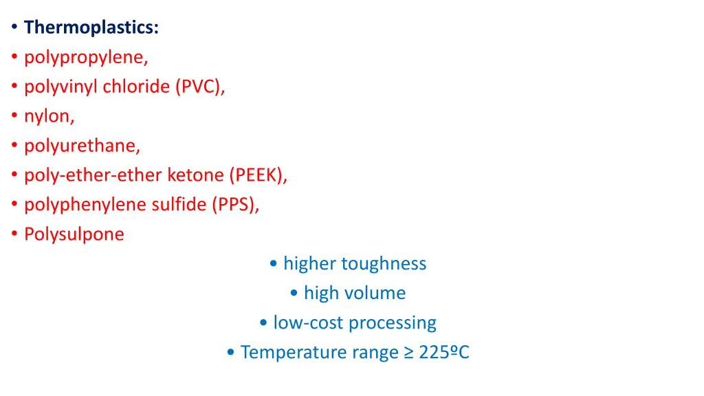 thermoplastics polypropylene polyvinyl chloride