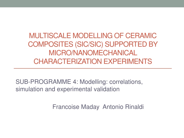 multiscale modelling of ceramic composites